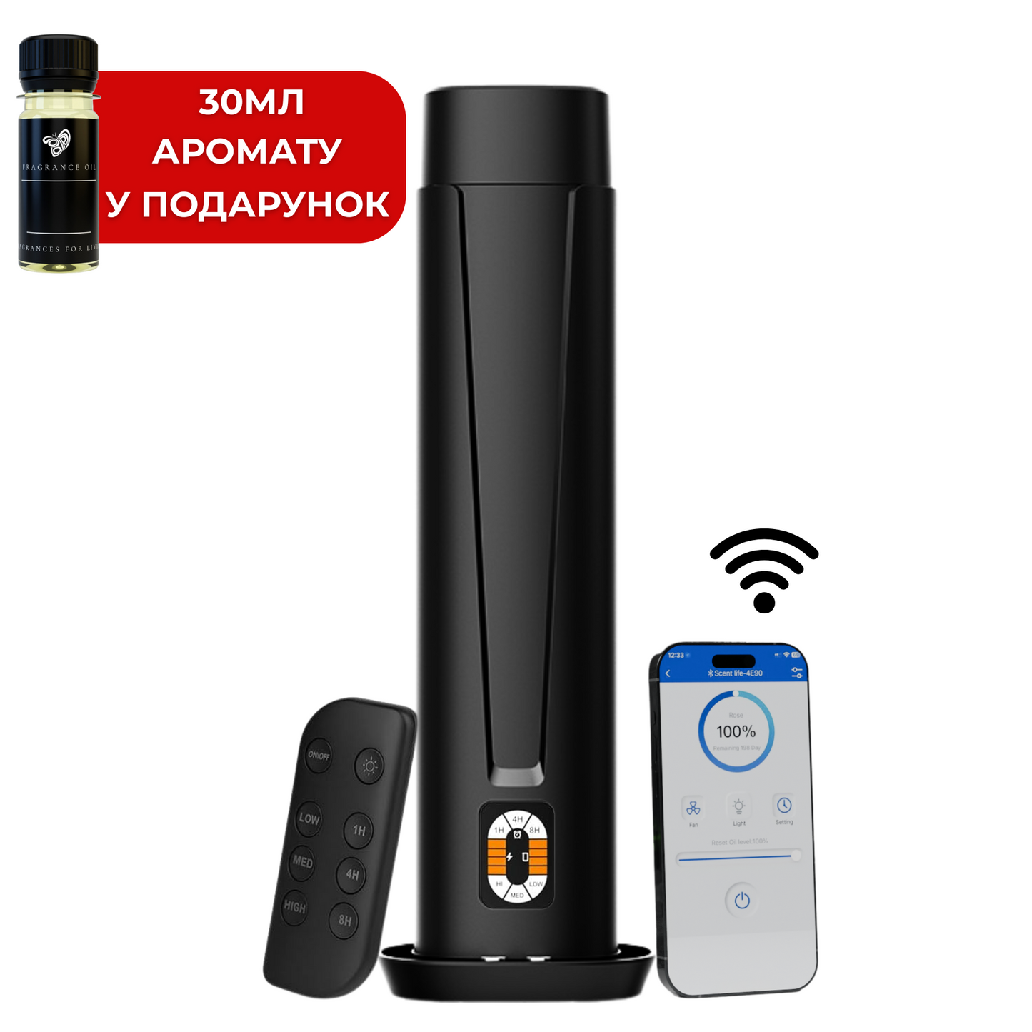 Дифузер "INCANTO-125" WiFi/Bluetooth, чорний