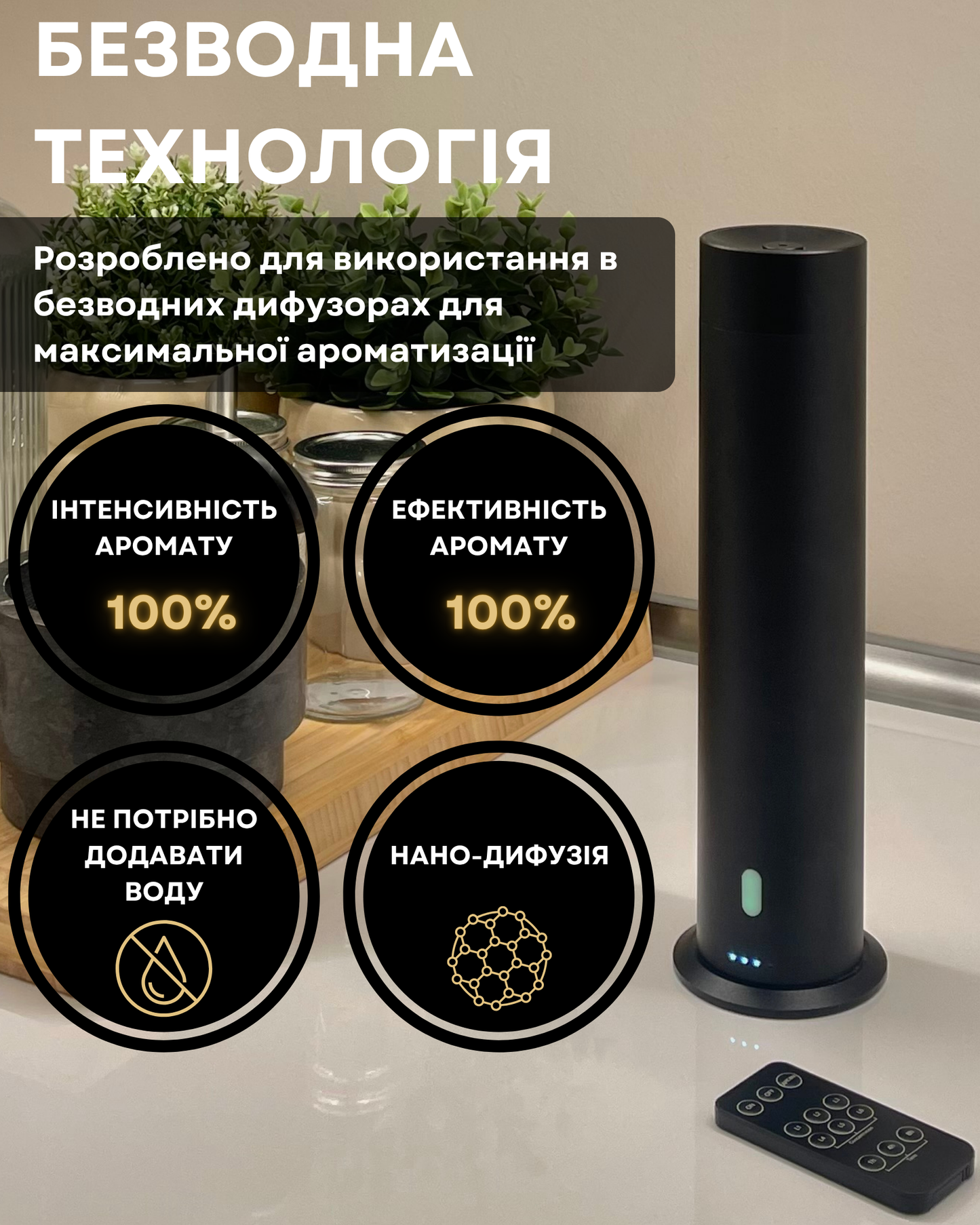Диффузер "INCANTO-124" WiFi/Bluetooth, черный