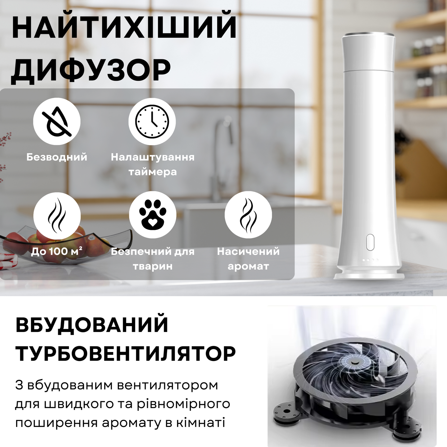 Дифузер "INCANTO-123" Manual, белый