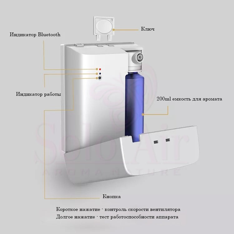 Дифузер для автоматичного розпилення аромату SOLO OS-500B/Bluetooth чорний