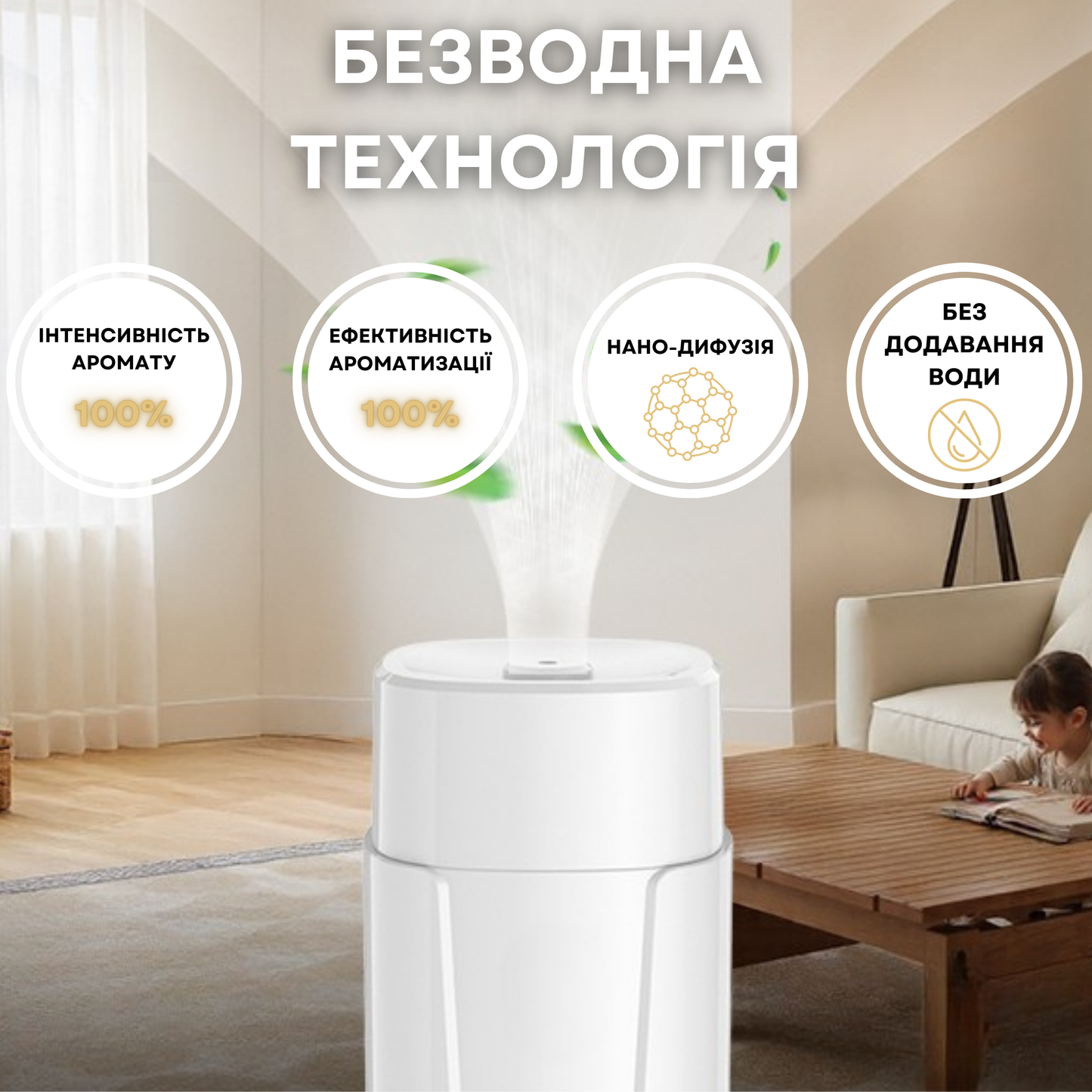 Дифузер "INCANTO-125" WiFi/Bluetooth, белый