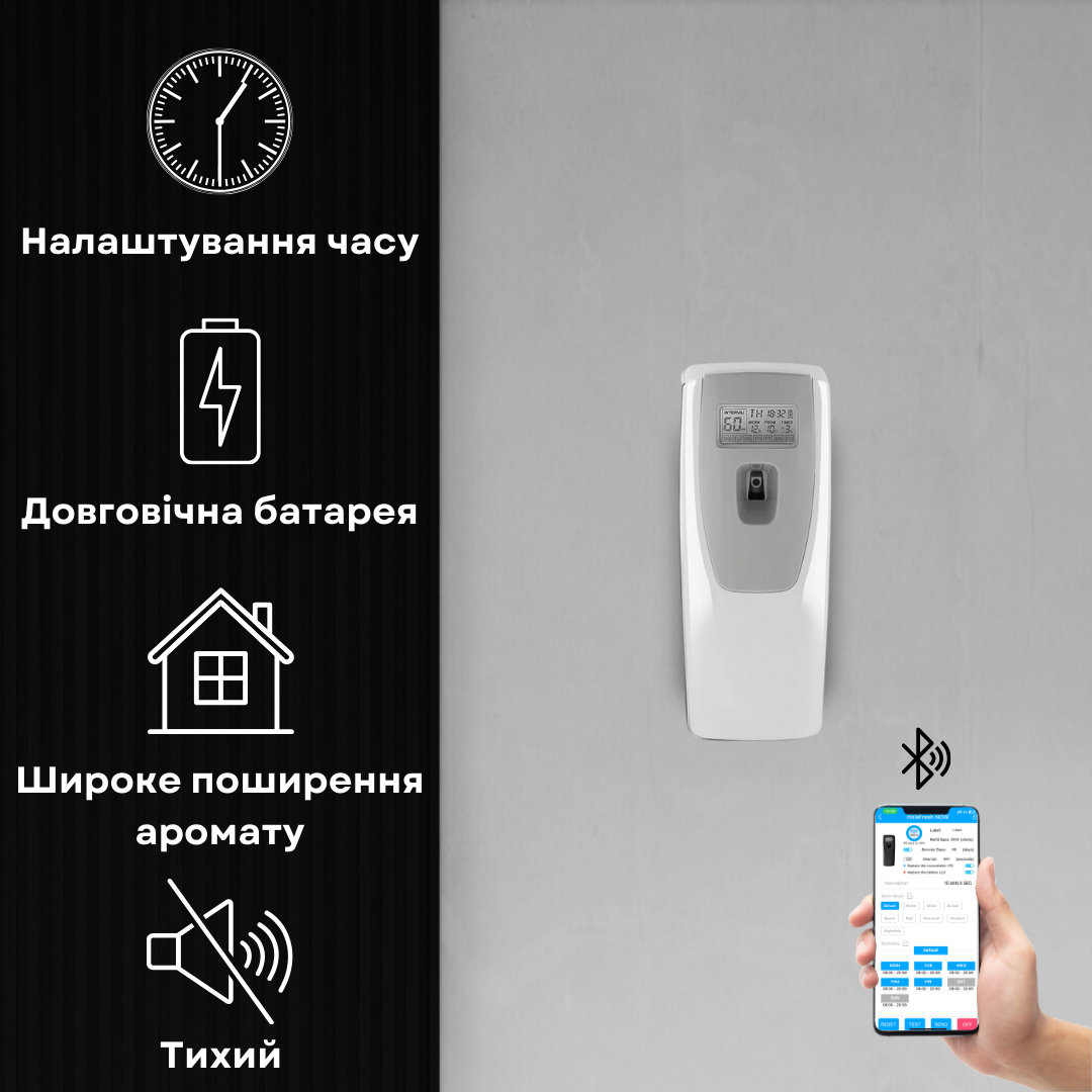 Диспенсер для автоматического распыления аромата "SOLO 120 APP", белый.