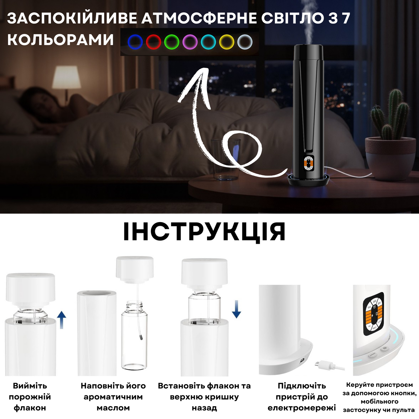 Дифузер "INCANTO-125" WiFi/Bluetooth, белый
