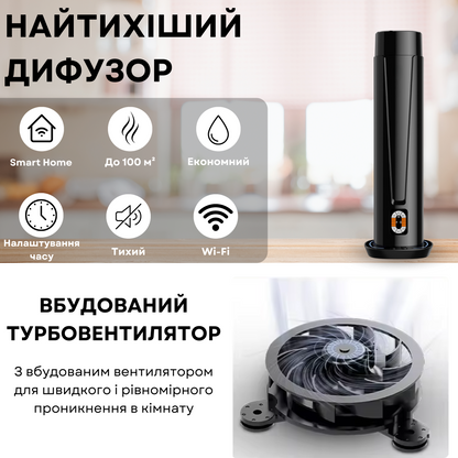 Дифузер "INCANTO-125" WiFi/Bluetooth, чорний