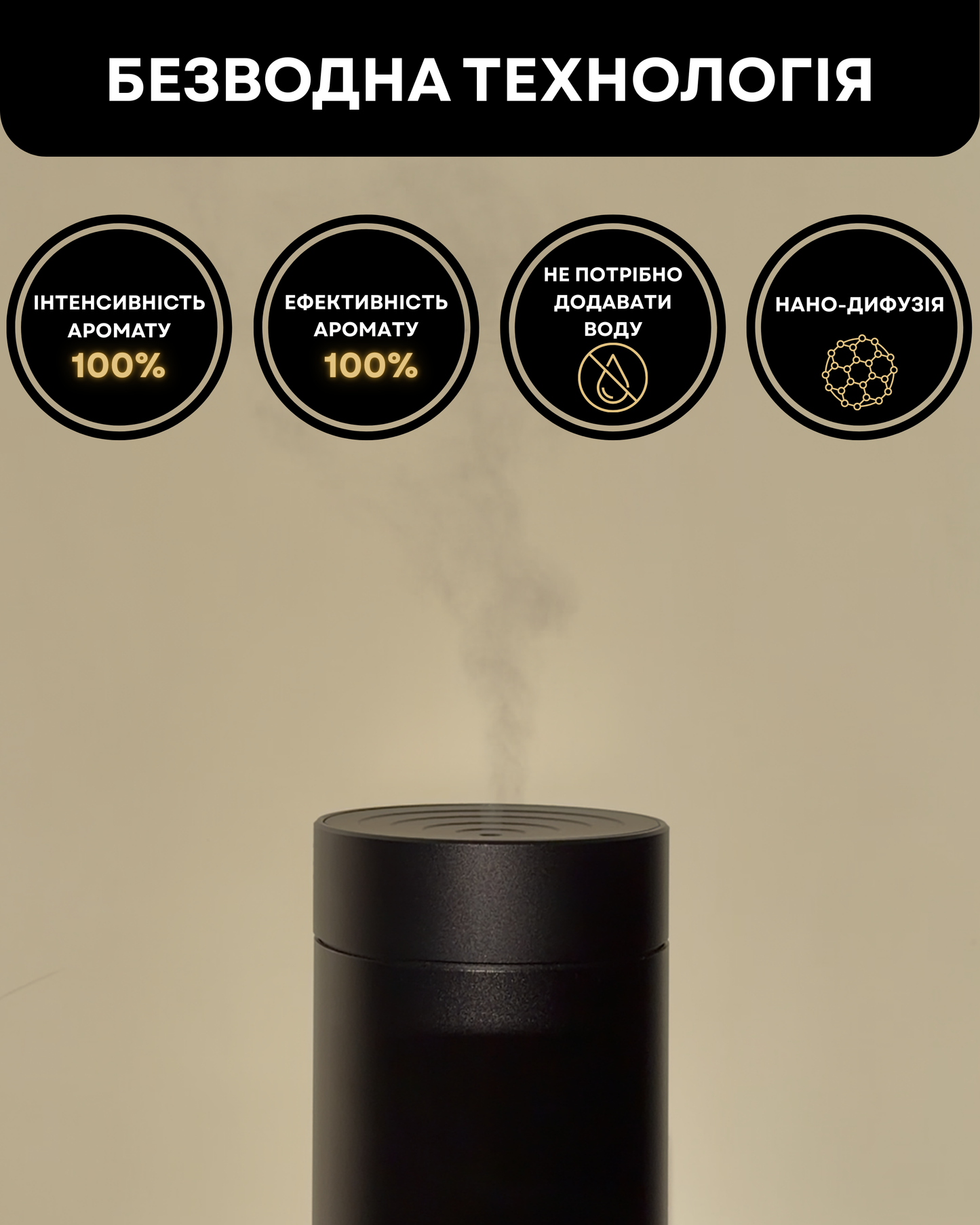 Дифузор "INCANTO-150" Bluetooth, чорний з АКБ/БЕЗ АКБ