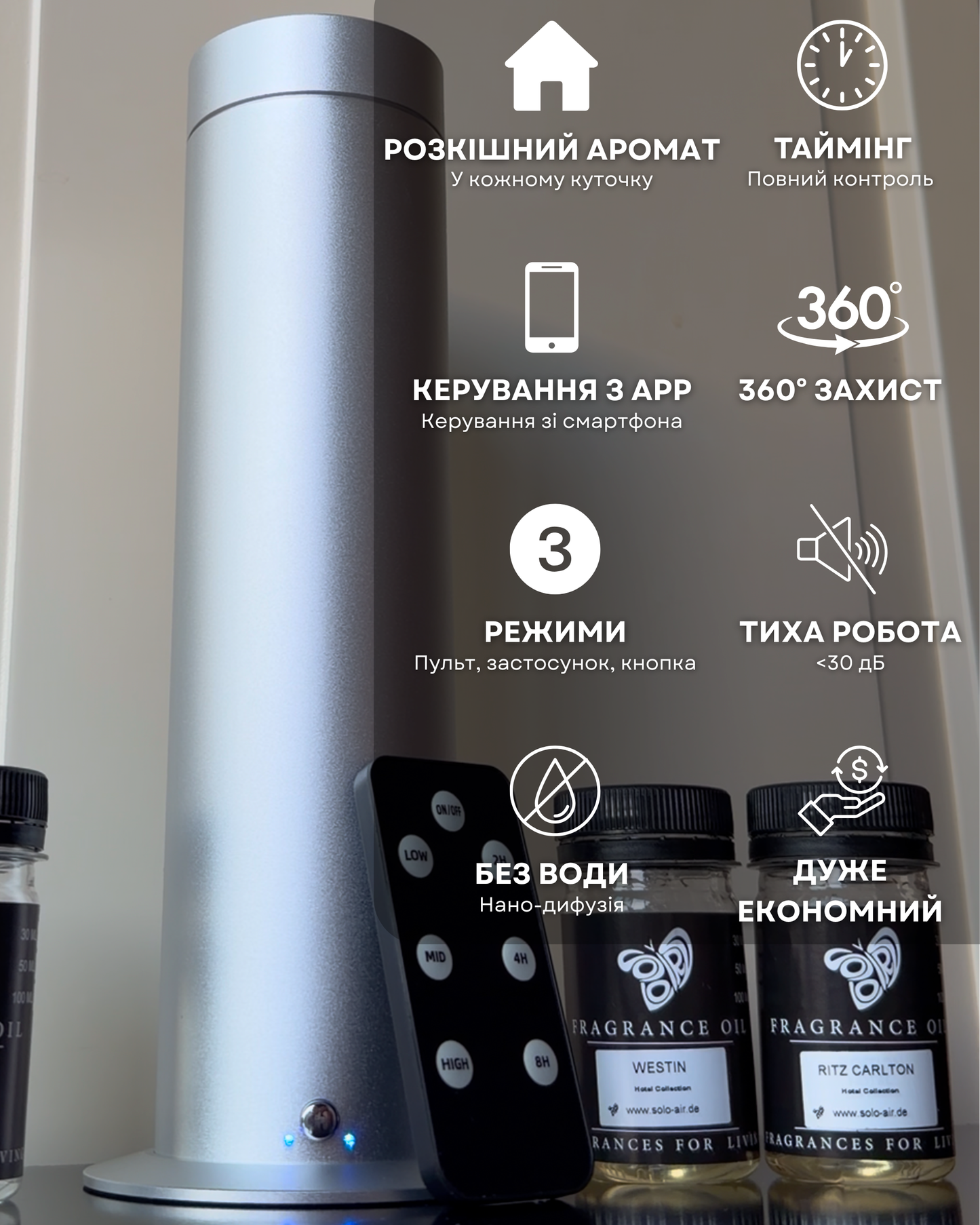 Дифузор "INCANTO-150" Bluetooth, З АКУМУЛЯТОРОМ
